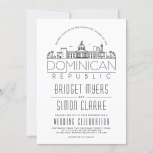 Rep. Dominicaine Mariage Skyline Invitation