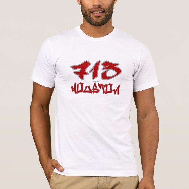 Rep Houston (713) T-Shirt (Front)