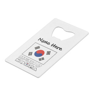 Rep. of Korea S South Korean Flag Personalized Nam Credit Card Bottle Opener