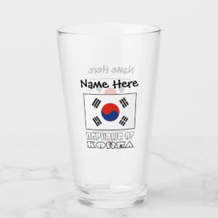 Rep. of Korea S South Korean Flag Personalized Nam Glass