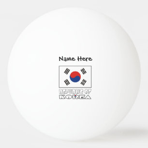 Rep. of Korea S South Korean Flag Personalized Nam Ping Pong Ball