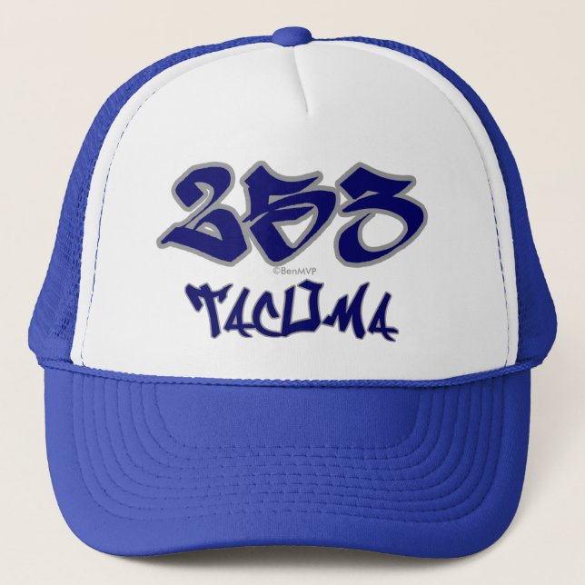 Rep Tacoma (253) Trucker Hat (Front)