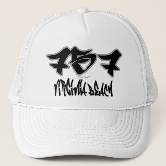 Rep Virginia Beach (757) Trucker Hat (Front)
