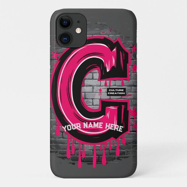 Rep Your Name: Customizable Graffiti Letter "C" Case-Mate iPhone Case (Back)