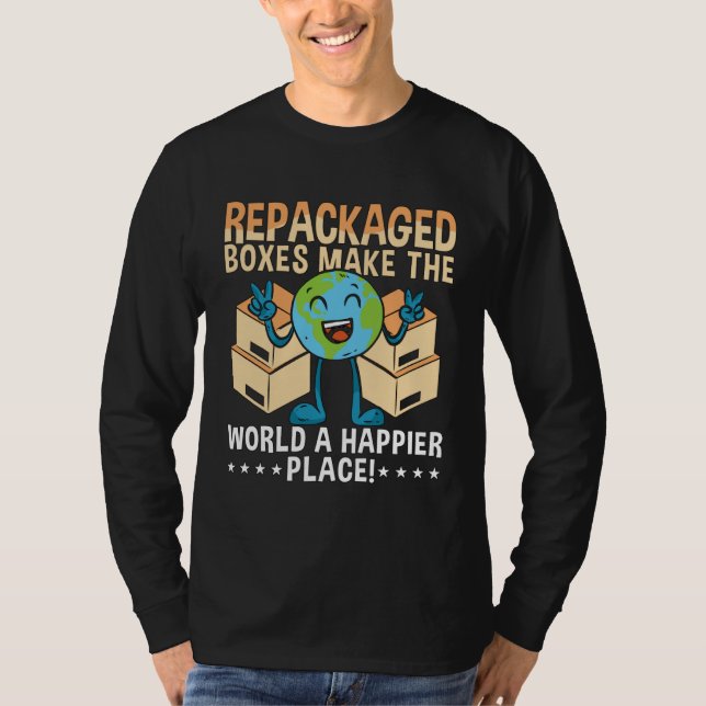 Repackaged Boxes Make The Climate Change Earth Day T-Shirt (Front)