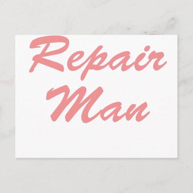 Repair Man Postcard (Front)