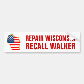 Repair Wisconsin, Recall Walker Bumper Sticker