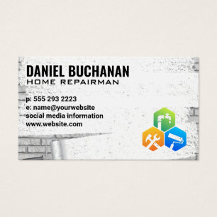 Repairman Painted Brick Wall