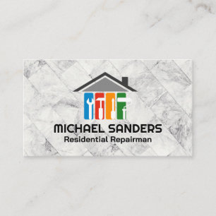 Repairman Services   Hand Tool Icons Business Card