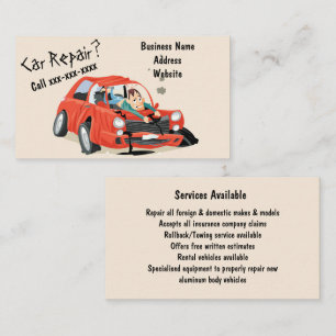 "Réparation de voiture ?" Carte de visite