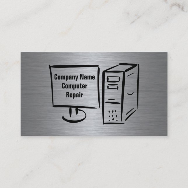 Réparation d'ordinateur ou Carte de visite de supp (Devant)