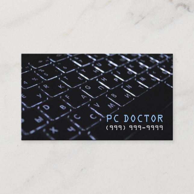 Réparation d'ordinateur, technologie, Cartes de vi (Devant)