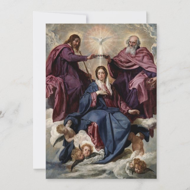 Reparation Intercession Holy Trinity Virgin Mary Thank You Card (Front)
