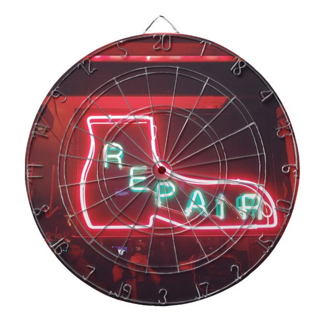 Repare Neon Sign NYC Dartboard (Front)