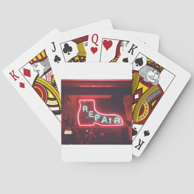Repare Neon Sign NYC Playing Cards (Back)