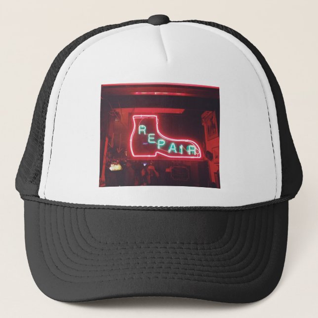 Repare Neon Sign NYC Trucker Hat (Front)
