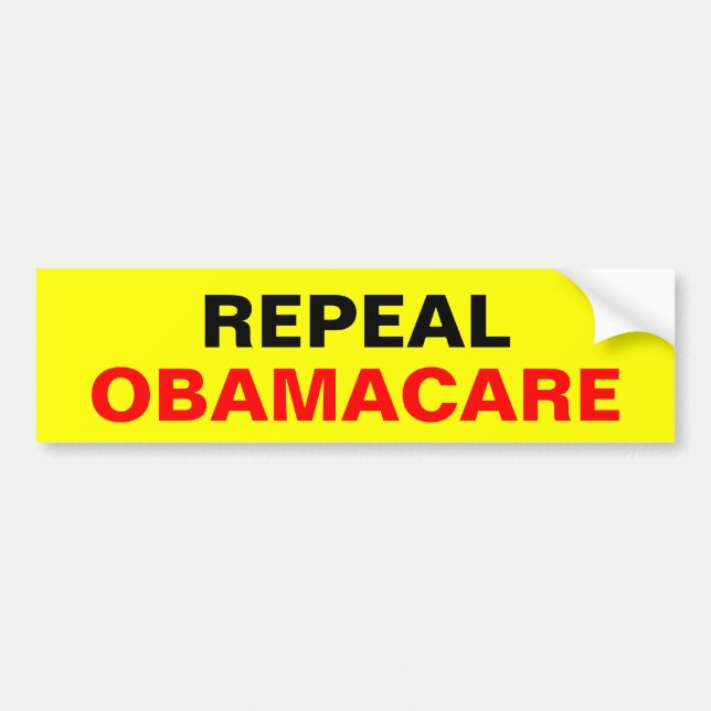 Repeal Obamacare Bumper Sticker (Front)
