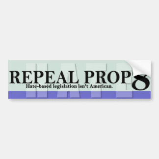 Repeal Prop 8 Blue on Blue - Bumper Sticker