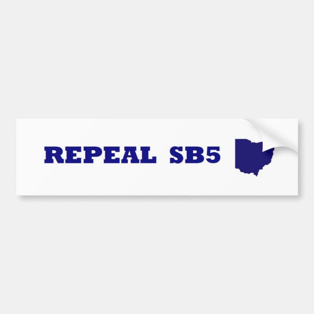 Repeal SB5 blue bumper Sticker (Front)