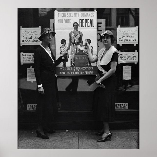 REPEAL the PROHIBITION 18th AMENDMENT c. 1929 Poster (Front)