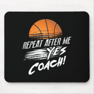 Repeat After Me Yes Coach Cute Sketll Funny Ll Gif Mouse Pad