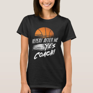 Repeat After Me Yes Coach Cute Sketll Funny Ll Gif T-Shirt