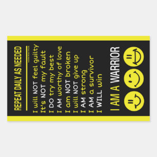 Repeat Daily as Needed...I'm a Warrior Sticker