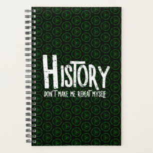 Repeat History Rough White Text Planner