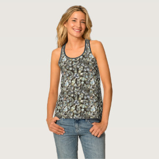 Repeat pattern of Diamante Rhinestone Printed on Tank Top