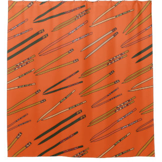 Repeat pattern with hand drawn chopsticks