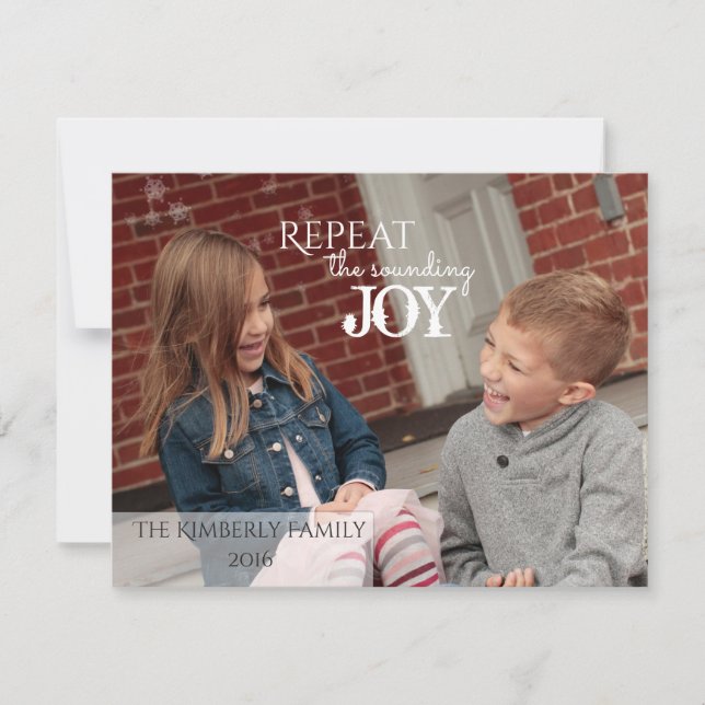 Repeat the sounding JOY - Christmas Card (Front)