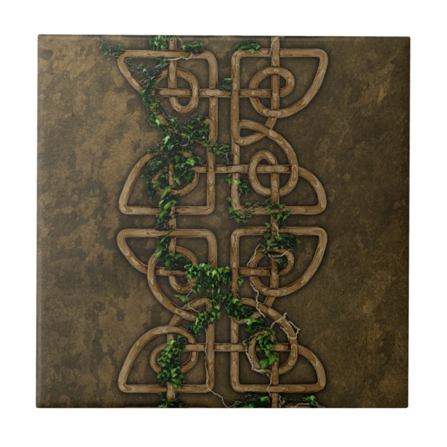 Repeatable Decorative Celtic Knots With Ivy Tile (Front)