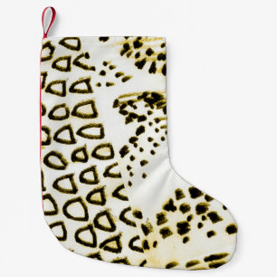 Repeatable Snake Skin. Yellow Fashion Style. White Small Christmas Stocking