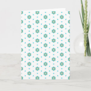 repeated geometric floral pattern design card