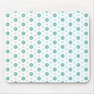repeated geometric floral pattern design mouse pad