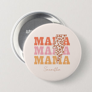 Repeated Mama 3 Inch Round Button