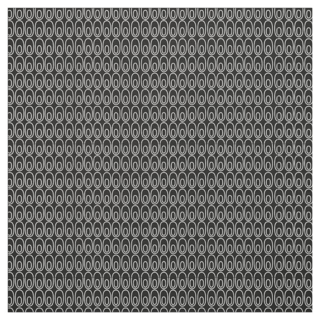Repeating Black Ovals Fabric (Swatch)