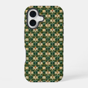 Repeating Botanical Patterns iPhone 16 Case