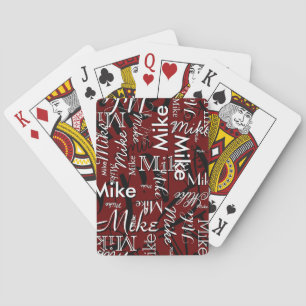 Repeating Custom Name Cool Playing Cards