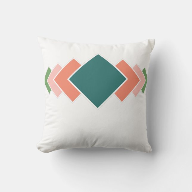 Repeating Diamonds  Throw Pillow (Front)