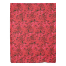 Repeating Floral Motif | Red Roses Pattern