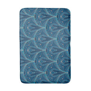 Repeating geometric Art Deco pattern Bath Mat