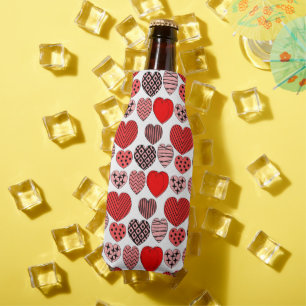Repeating Hearts Bottle Cooler