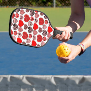 Repeating Hearts Pickleball Paddle