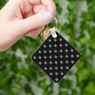 Repeating Image, Design or Company Business Logo Keychain