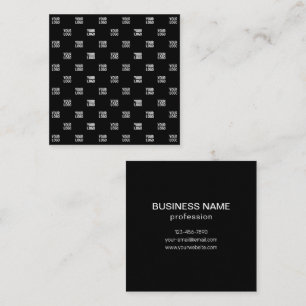 Repeating Image, Design or Company Business Logo Square Business Card