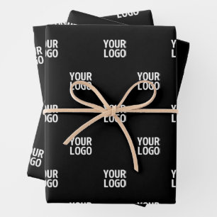 Repeating Image, Design or Company Business Logo Wrapping Paper Sheet