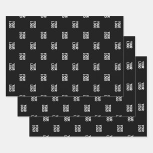 Repeating Image, Design or Company Business Logo Wrapping Paper Sheet