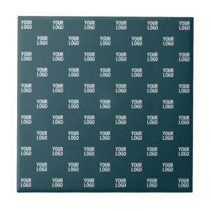 Repeating Image, Design or Logo   Dark Blue Green Tile
