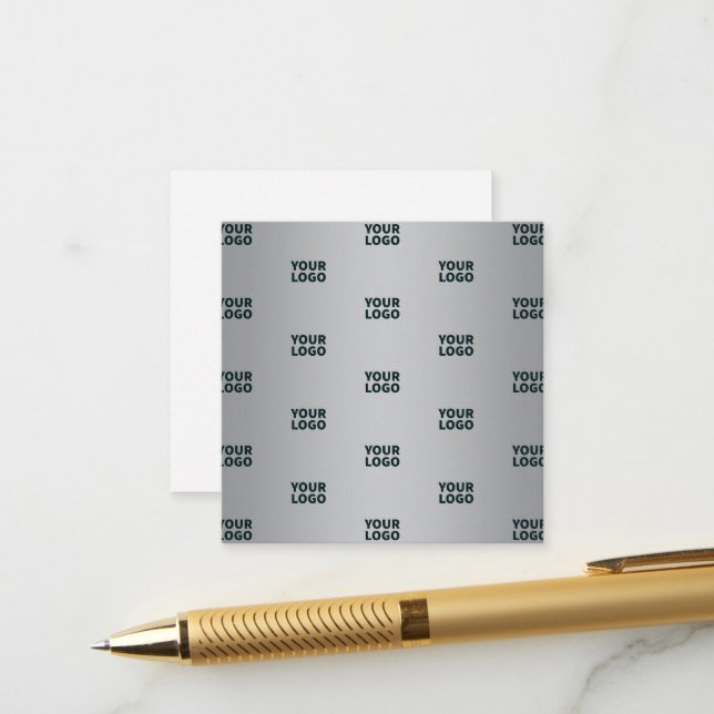 Repeating Logos on Grey Gradient (editable colour) Enclosure Card (Front/Back In Situ)